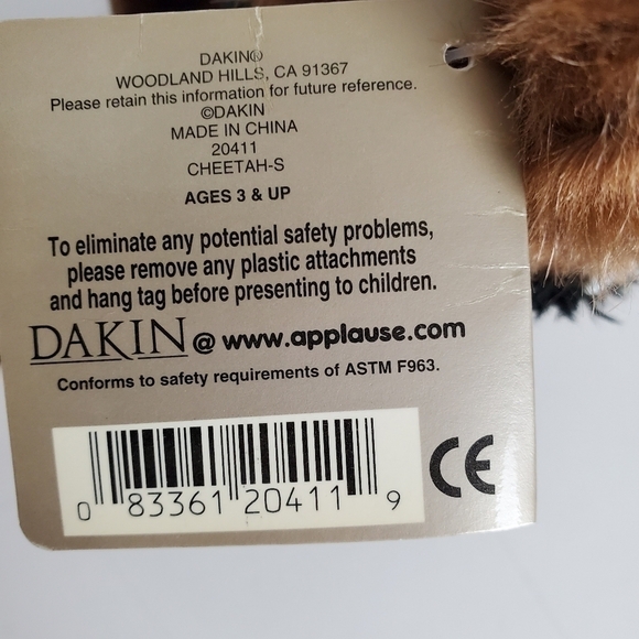 Vintage Dankin Brown Teddy Bear Wearing Leopard Animal Print Outfit 11" Plush - Picture 8 of 9